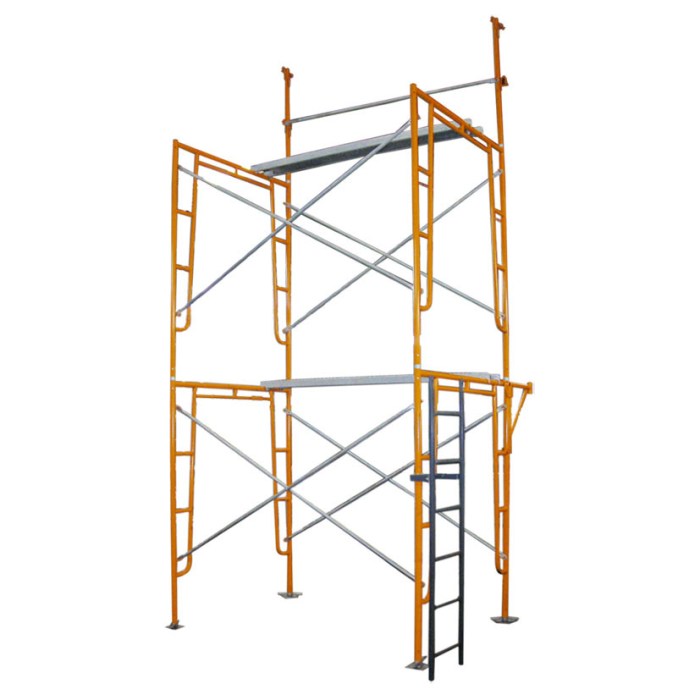 Frame scaffolds which exceed 4 times