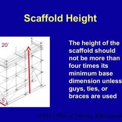 Frame scaffolds which exceed 4 times