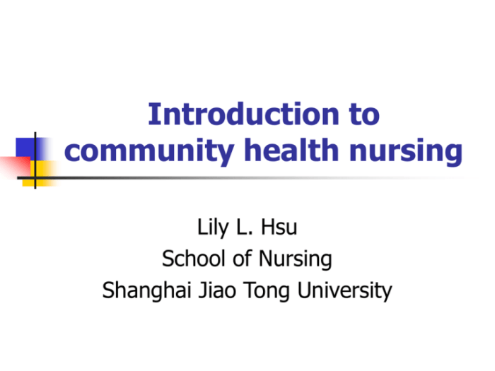 Introduction to community health nursing edapt